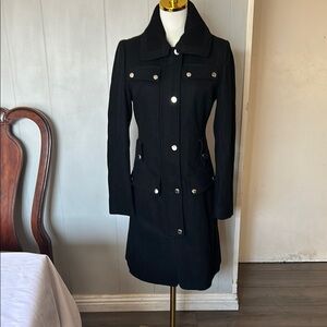 Laundry By Shelli Segal Black Trench Coat